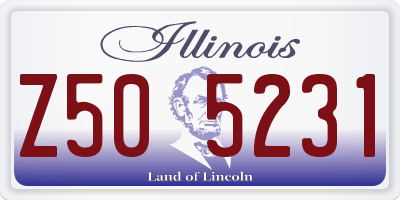 IL license plate Z505231