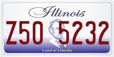 IL license plate Z505232
