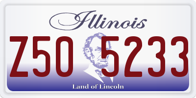 IL license plate Z505233