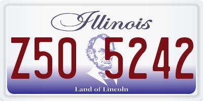 IL license plate Z505242