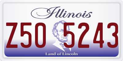 IL license plate Z505243