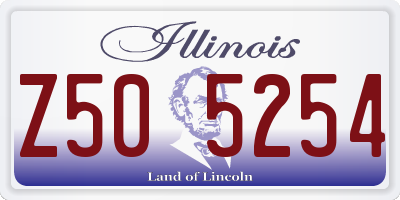 IL license plate Z505254