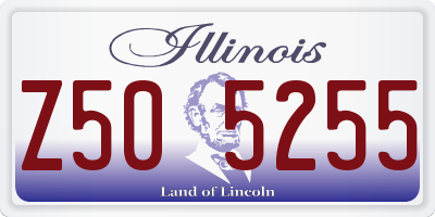 IL license plate Z505255