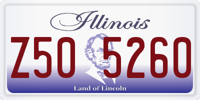 IL license plate Z505260