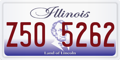 IL license plate Z505262