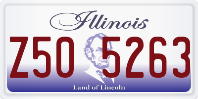 IL license plate Z505263