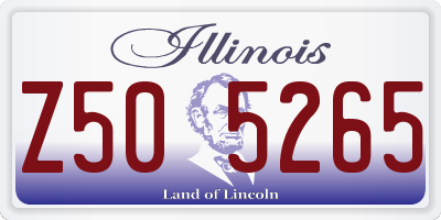 IL license plate Z505265