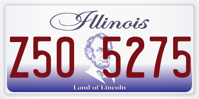 IL license plate Z505275