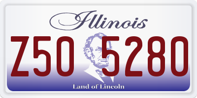 IL license plate Z505280