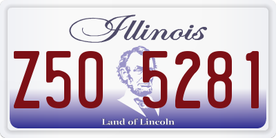 IL license plate Z505281