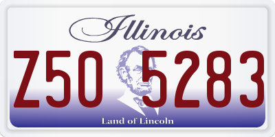 IL license plate Z505283