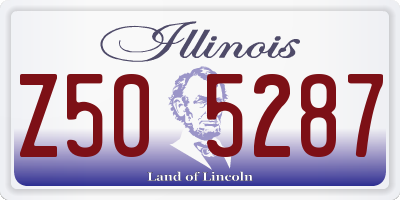IL license plate Z505287