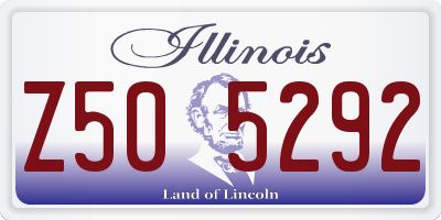 IL license plate Z505292