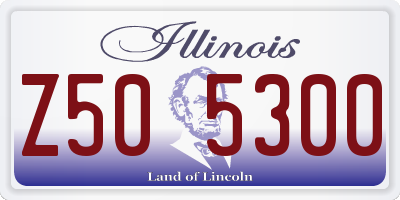 IL license plate Z505300