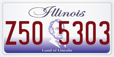IL license plate Z505303