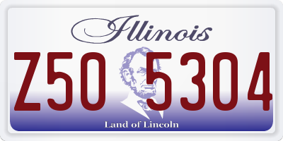 IL license plate Z505304