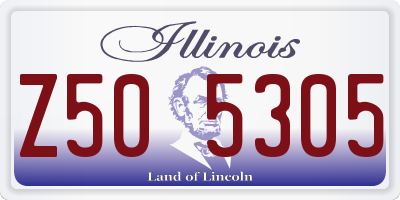IL license plate Z505305