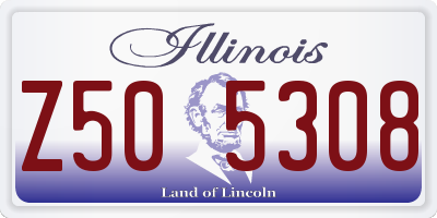 IL license plate Z505308