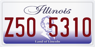 IL license plate Z505310