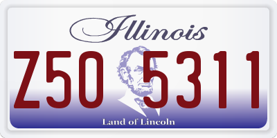 IL license plate Z505311