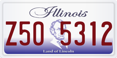 IL license plate Z505312