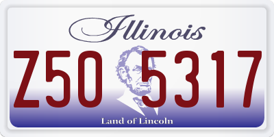 IL license plate Z505317