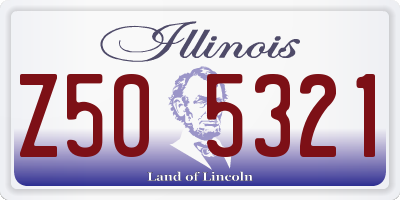 IL license plate Z505321