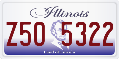 IL license plate Z505322