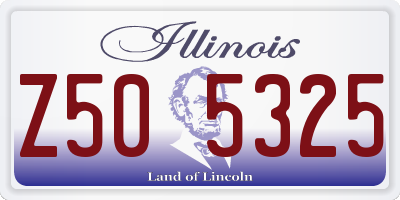 IL license plate Z505325
