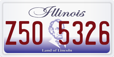 IL license plate Z505326