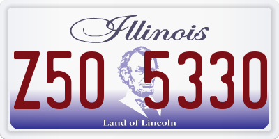 IL license plate Z505330