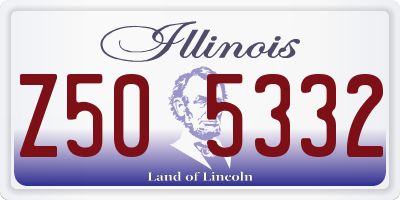 IL license plate Z505332