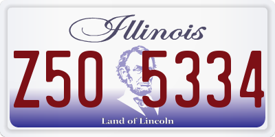 IL license plate Z505334
