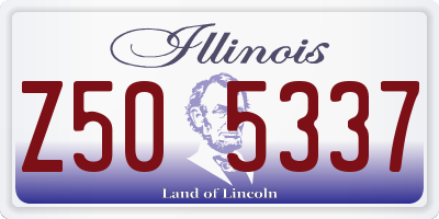IL license plate Z505337