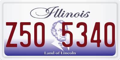 IL license plate Z505340