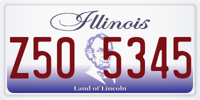 IL license plate Z505345