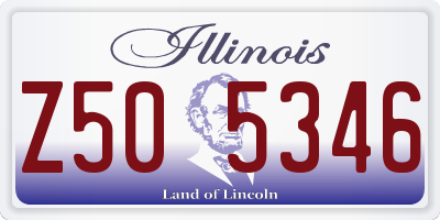 IL license plate Z505346