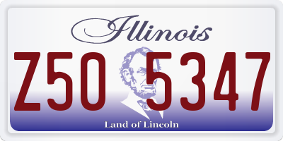 IL license plate Z505347