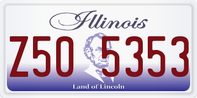 IL license plate Z505353