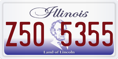 IL license plate Z505355