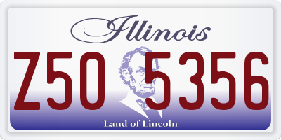 IL license plate Z505356