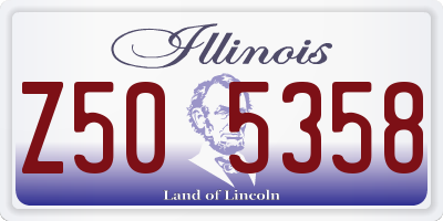 IL license plate Z505358