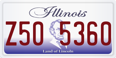 IL license plate Z505360
