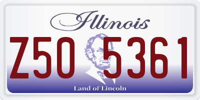 IL license plate Z505361