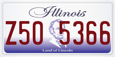 IL license plate Z505366