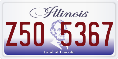IL license plate Z505367