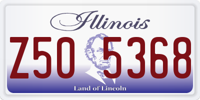 IL license plate Z505368