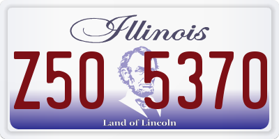 IL license plate Z505370