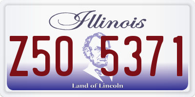 IL license plate Z505371