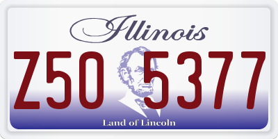 IL license plate Z505377